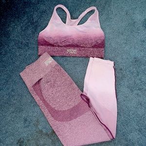 Victoria Secret Pink seamless ombré set